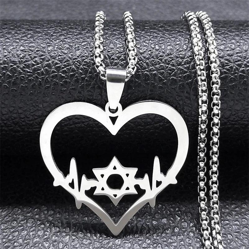 Tetragrammaton Yahweh Hebrew Stainless Steel Necklace l-50cm-box-sr by HitMyNeed