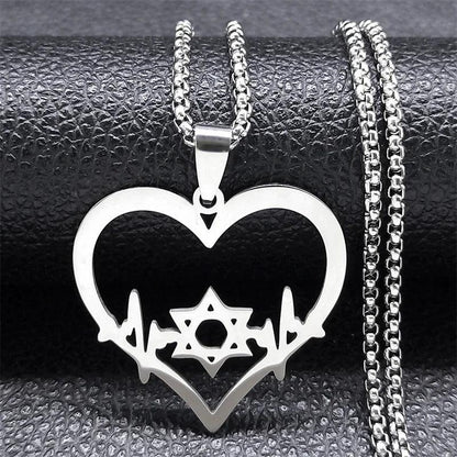 Tetragrammaton Yahweh Hebrew Stainless Steel Necklace l-50cm-box-sr by HitMyNeed