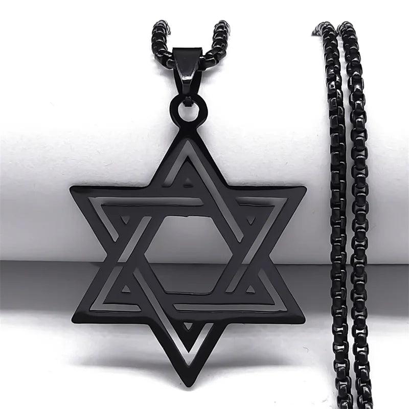 Tetragrammaton Yahweh Hebrew Stainless Steel Necklace p-60cm-box-bk by HitMyNeed