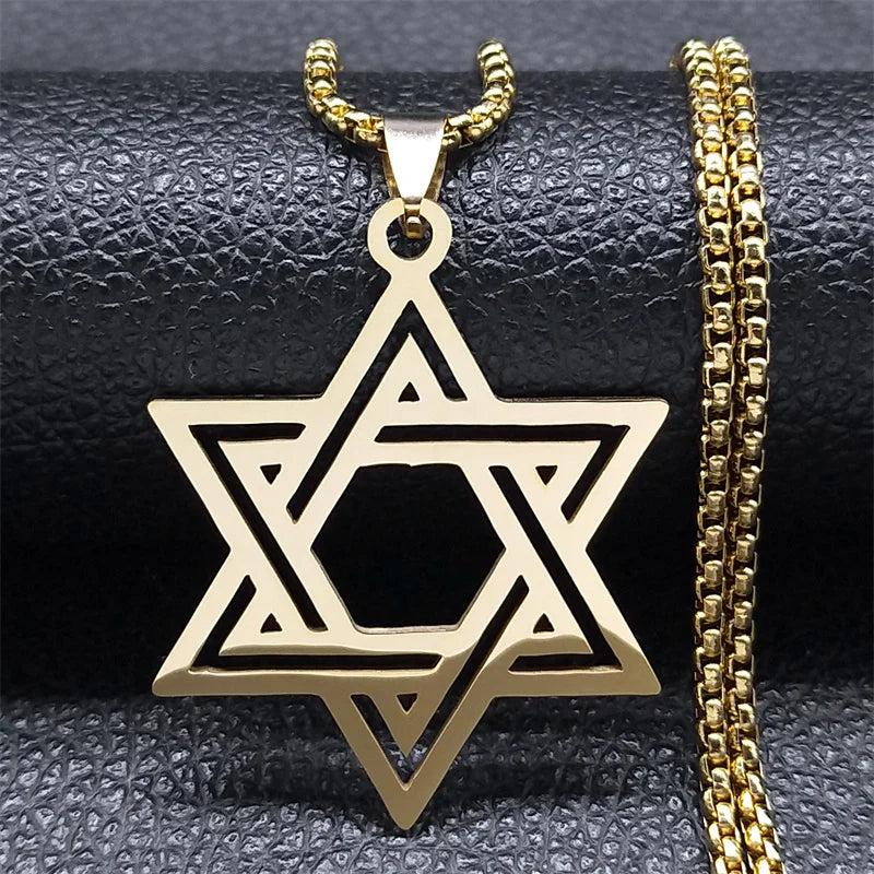 Tetragrammaton Yahweh Hebrew Stainless Steel Necklace p-60cm-box-gd-200003763 by HitMyNeed