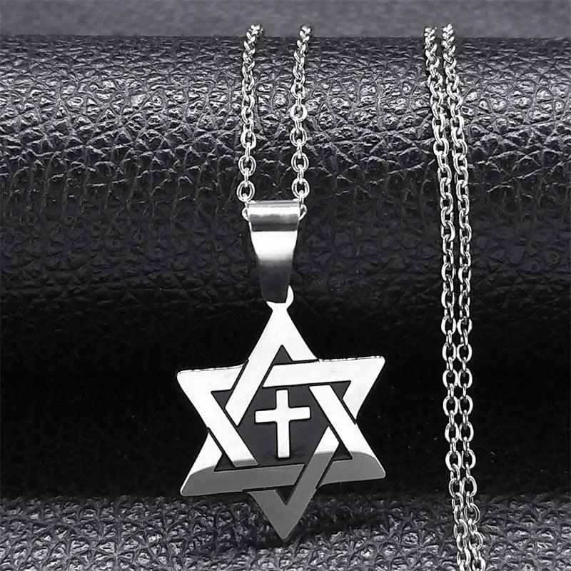 Tetragrammaton Yahweh Hebrew Stainless Steel Necklace q-50cm-o-sr by HitMyNeed