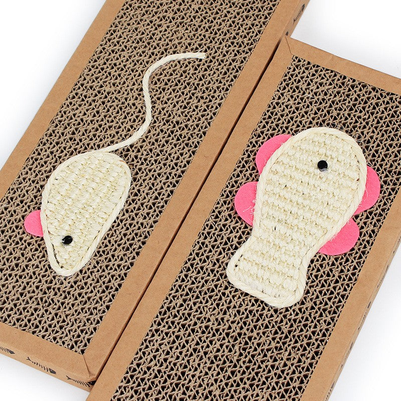 Textured Cardboard Cat Scratch Pad by HitMyNeed