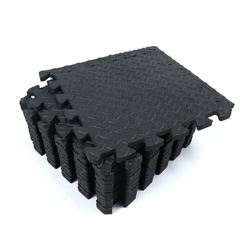 Textured Non-Slip Gym Puzzle Mat Set (12 pcs) by HitMyNeed