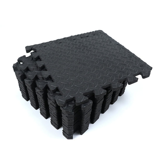Textured Non-Slip Gym Puzzle Mat Set (12 pcs) by HitMyNeed