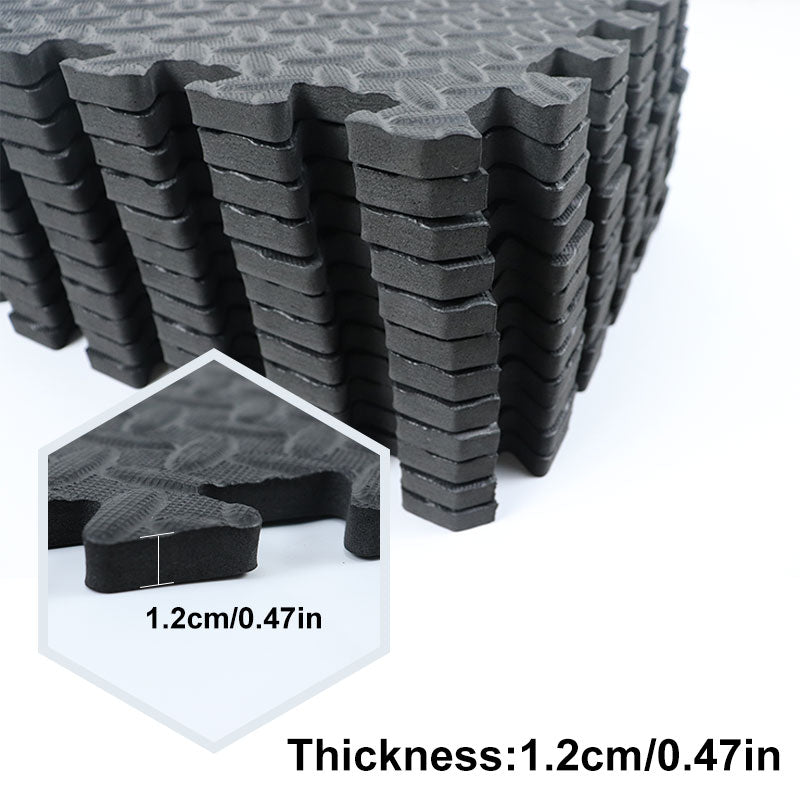 Textured Non-Slip Gym Puzzle Mat Set (12 pcs) by HitMyNeed