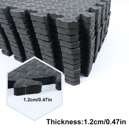 Textured Non-Slip Gym Puzzle Mat Set (12 pcs) by HitMyNeed