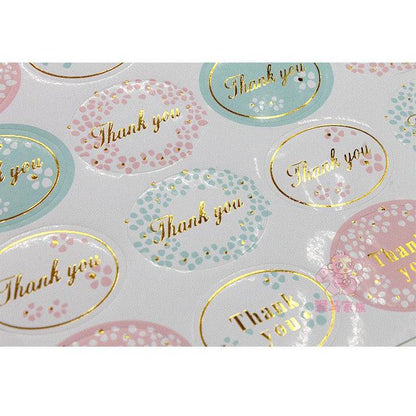 Thank You Stickers Labels, Oval, 120 Pieces by HitMyNeed