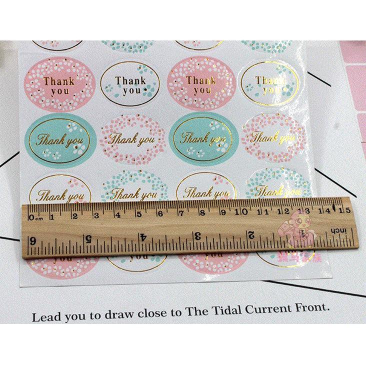 Thank You Stickers Labels, Oval, 120 Pieces by HitMyNeed