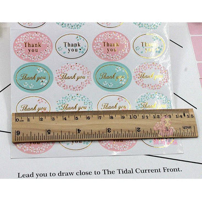 Thank You Stickers Labels, Oval, 120 Pieces by HitMyNeed