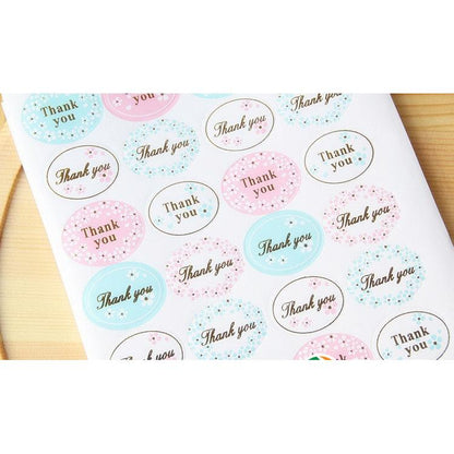 Thank You Stickers Labels, Oval, 120 Pieces by HitMyNeed