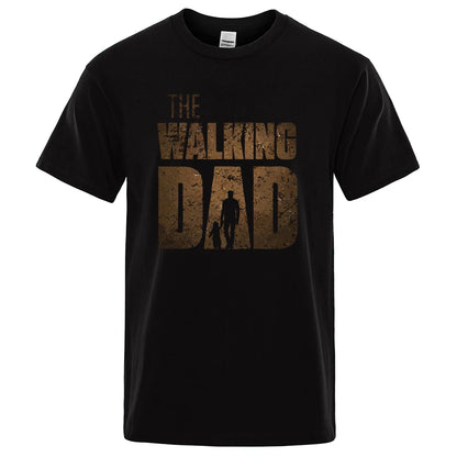 The Walking Dad Funny Cotton T-Shirt for Fathers black xxxl by HitMyNeed
