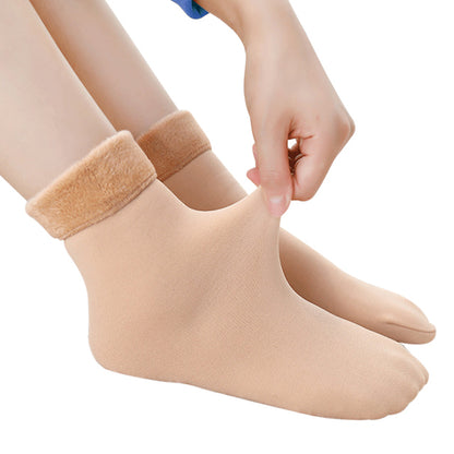 Thermal Fleece Lined Winter Socks beige by HitMyNeed
