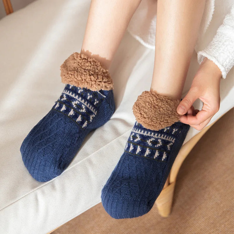 Thermal Fluffy Non-Slip Slipper Socks for Men & Women by HitMyNeed