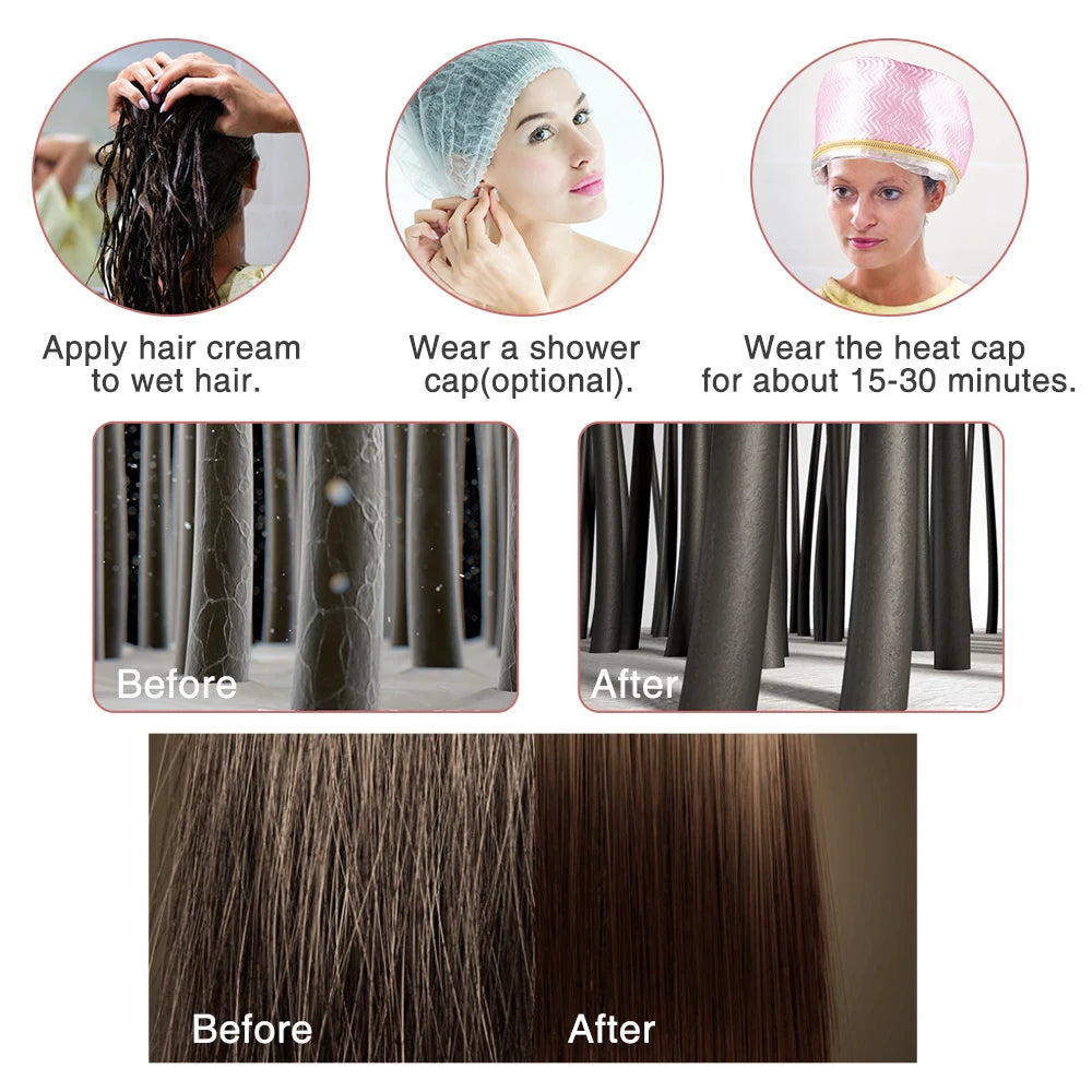 Thermal Treatment Hair Steamer Cap for Deep Hair Care by HitMyNeed