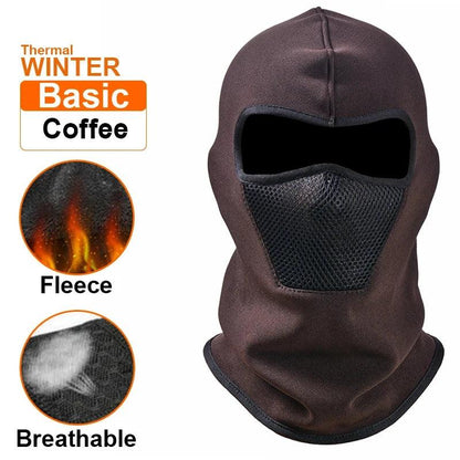 Thermal Winter Balaclava Full Face Mask basic-coffee by HitMyNeed