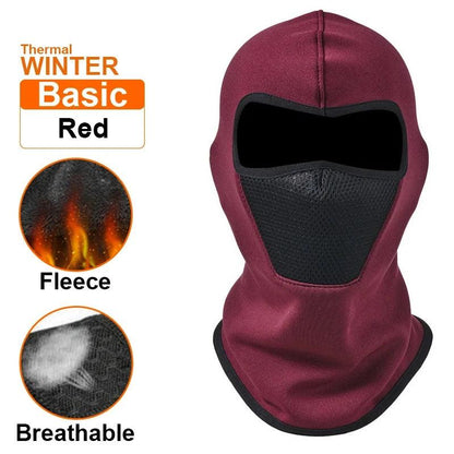 Thermal Winter Balaclava Full Face Mask basic-red by HitMyNeed