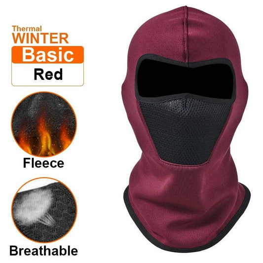 Thermal Winter Balaclava Full Face Mask basic-red by HitMyNeed