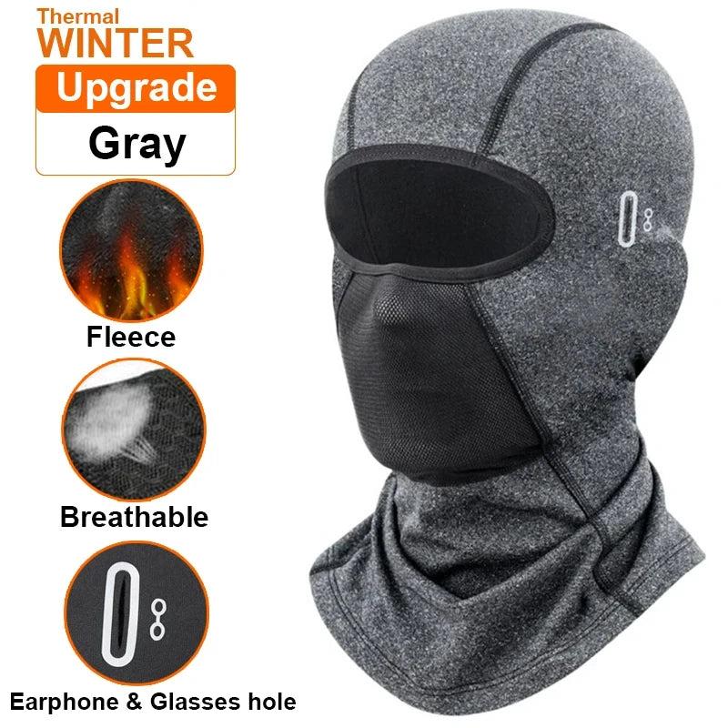 Thermal Winter Balaclava Full Face Mask upgrade-gray by HitMyNeed