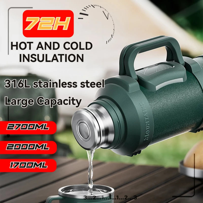 Thermos Stainless Steel Vacuum Flask 1.7-2.7L by HitMyNeed