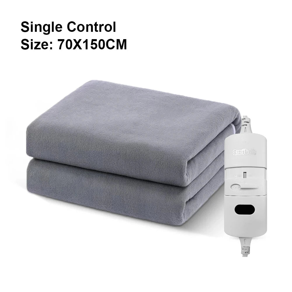 Thick Electric Heating Blanket with Automatic Thermostat 70x150cm-grey by HitMyNeed
