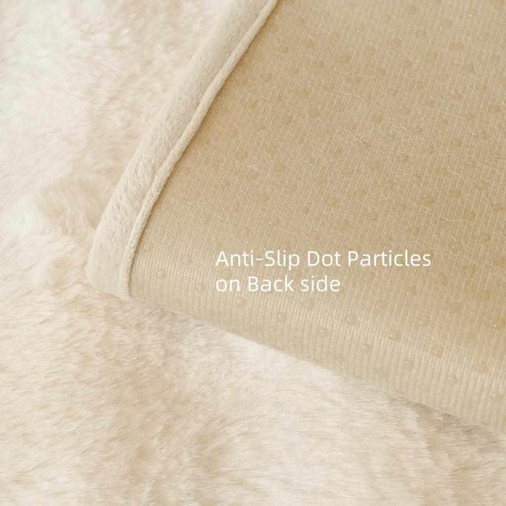 Thick Imitation Rabbit Fur Non-Slip Sofa Slipcover by HitMyNeed