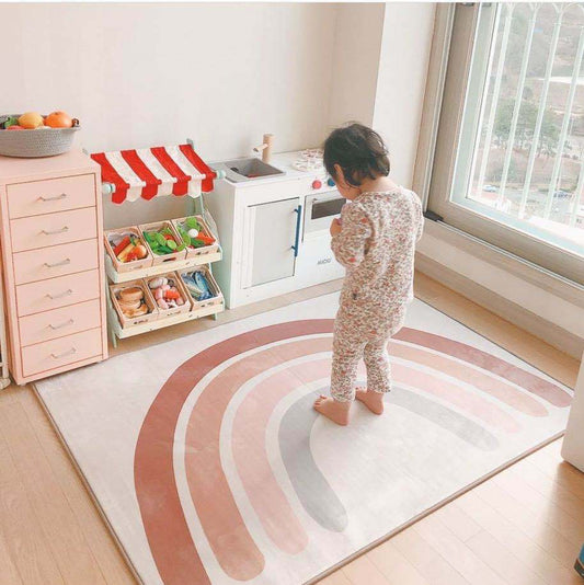 Thick Non-Slip Rainbow Playmat for Kids by HitMyNeed