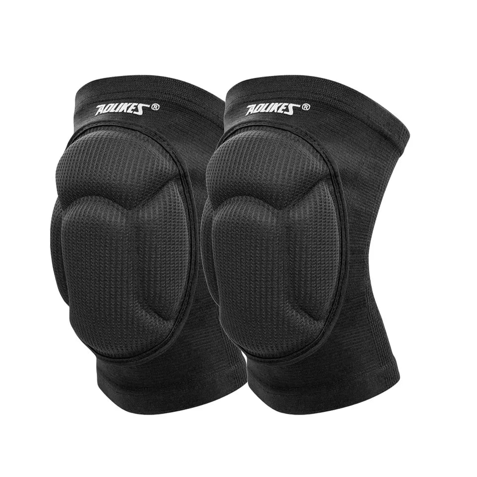 Thick Sponge Non-Slip Sports Knee Pads (1 Pair) black by HitMyNeed