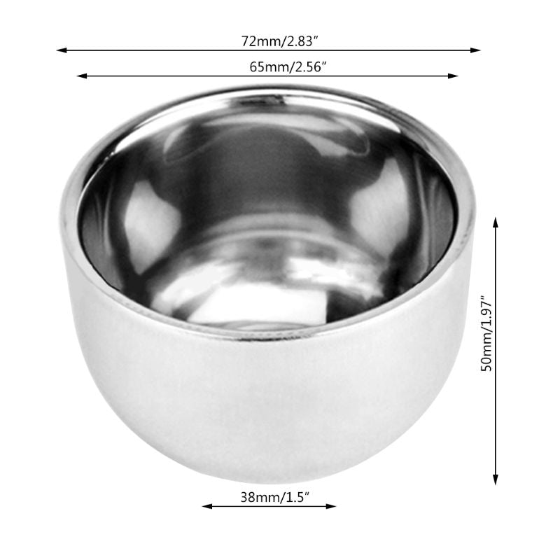 Thick Wall Stainless Steel Shaving Bowl by HitMyNeed