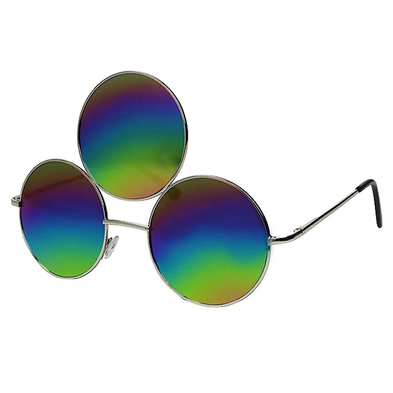 Third Eye Round Mirrored Sunglasses UV400 multi-color by HitMyNeed