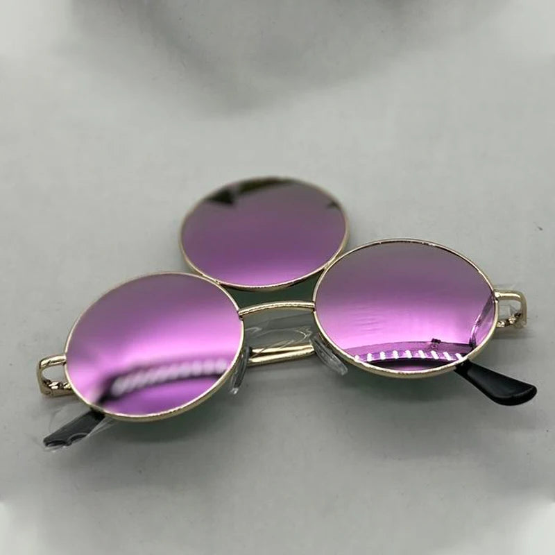 Third Eye Round Mirrored Sunglasses UV400 purple by HitMyNeed