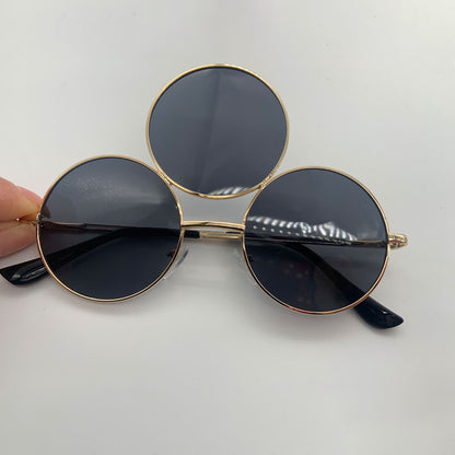 Three-Eyed Retro UV400 Sunglasses black by HitMyNeed