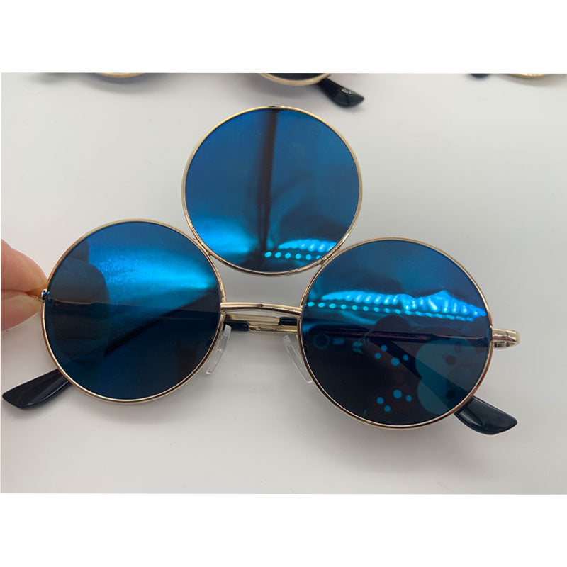 Three-Eyed Retro UV400 Sunglasses blue by HitMyNeed