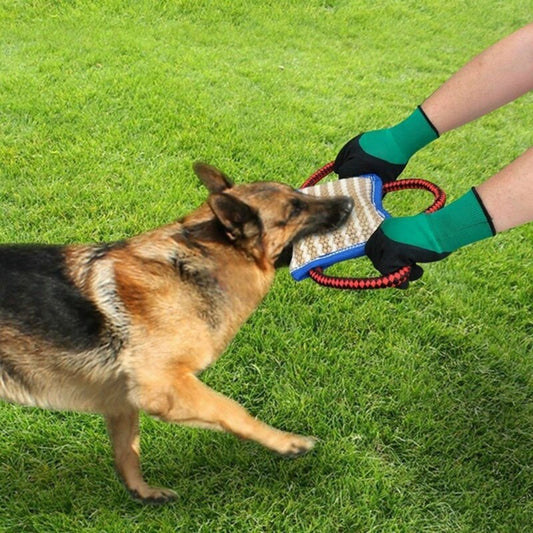 Three Handle Linen Dog Bite Pillow Trainer by HitMyNeed