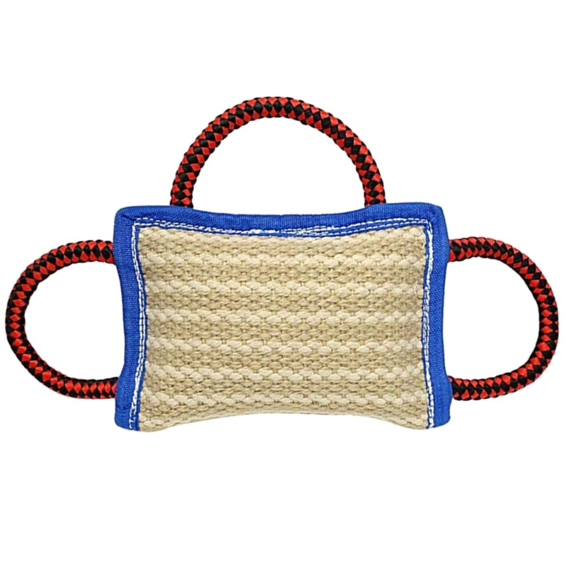 Three Handle Linen Dog Bite Pillow Trainer by HitMyNeed