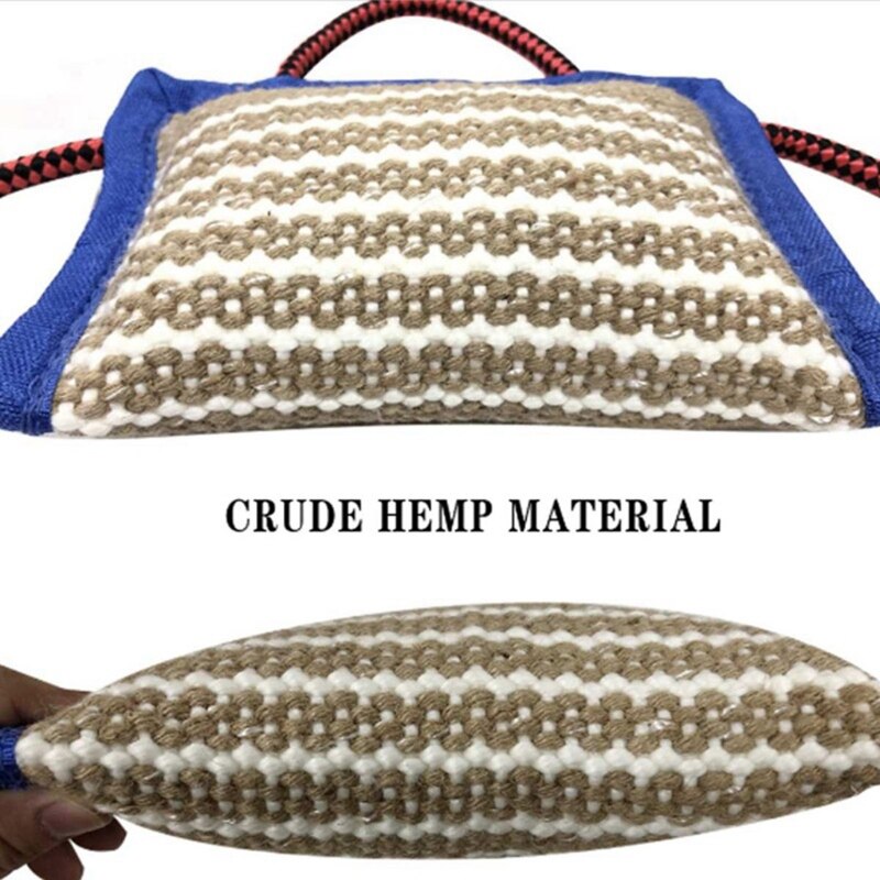 Three Handle Linen Dog Bite Pillow Trainer by HitMyNeed