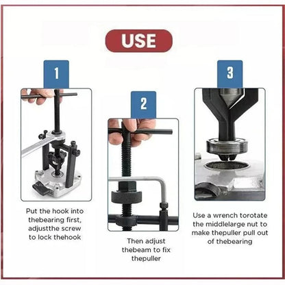 Three-Jaw Bearing Puller Tool Set for Auto Repair by HitMyNeed