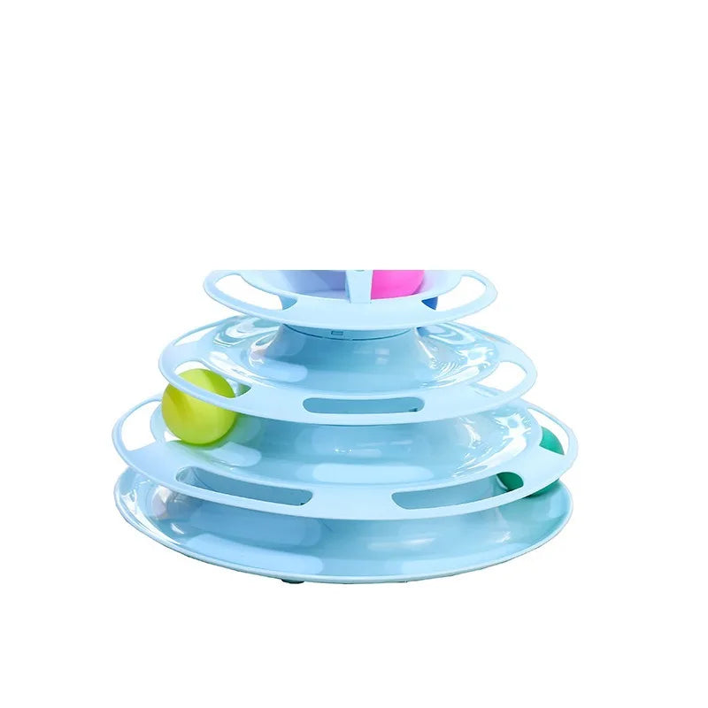 Three-Layer Cat Ball Tower Interactive Track Toy by HitMyNeed