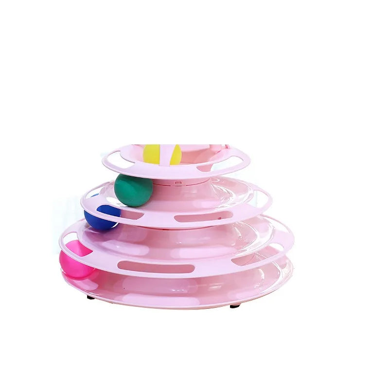 Three-Layer Cat Ball Tower Interactive Track Toy by HitMyNeed