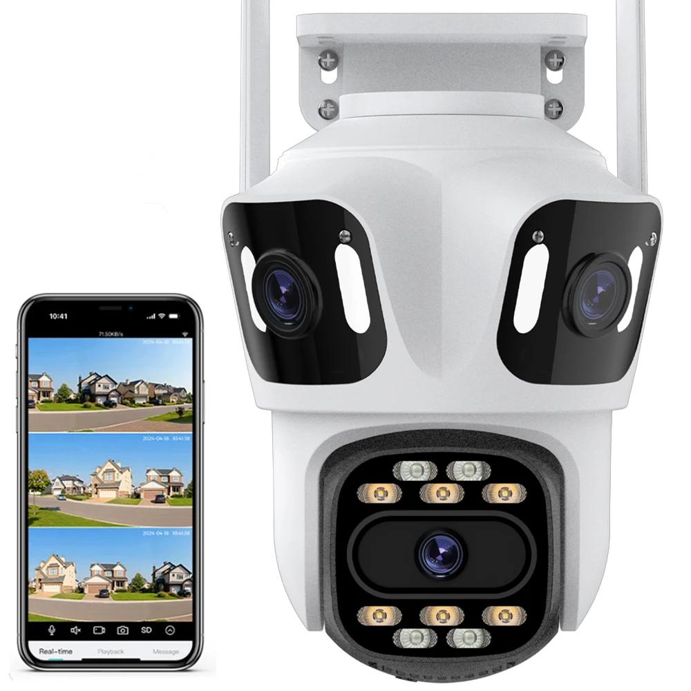 Three Lens 6K PTZ Outdoor WiFi Security Camera Including 256 GB by HitMyNeed