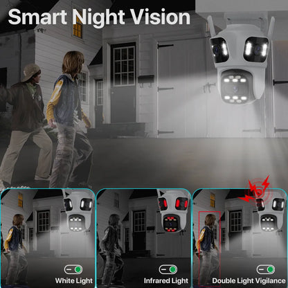 Three Lens 6K PTZ Outdoor WiFi Security Camera Mo memory card by HitMyNeed