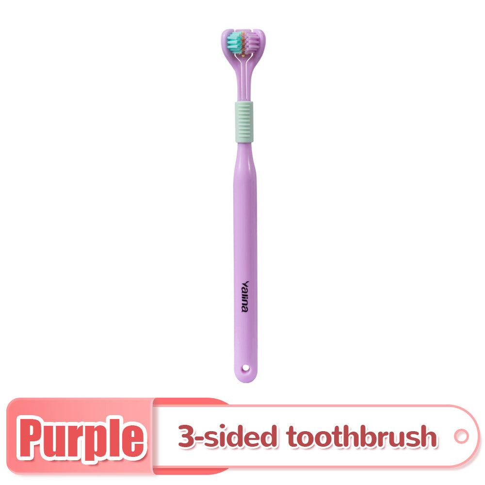 Three-Sided Ultra Soft Adult Toothbrush purple by HitMyNeed