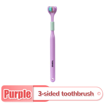Three-Sided Ultra Soft Adult Toothbrush purple by HitMyNeed