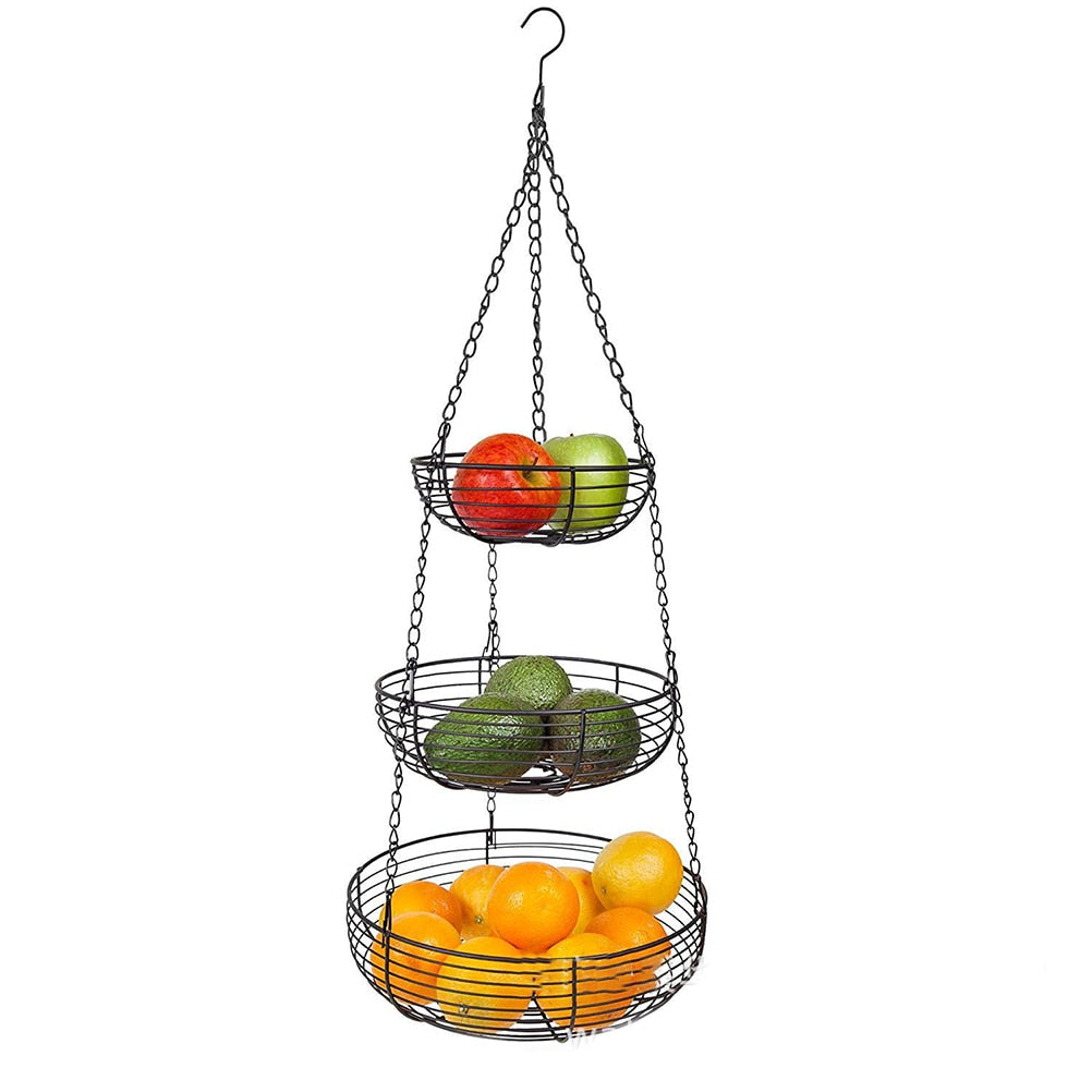 Three Tier Hanging Fruit Basket Organizer by HitMyNeed