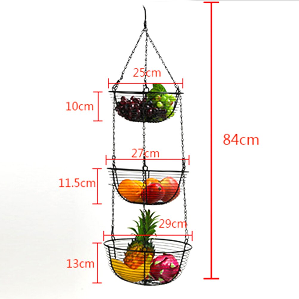 Three Tier Hanging Fruit Basket Organizer by HitMyNeed