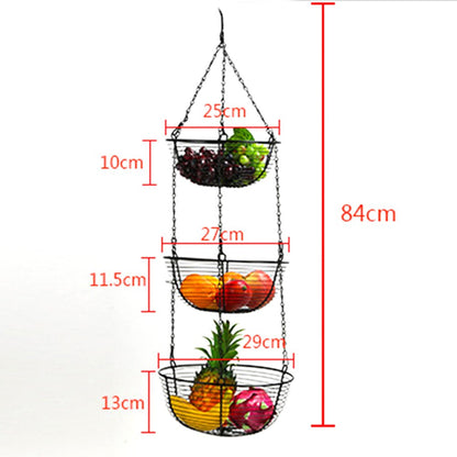 Three Tier Hanging Fruit Basket Organizer by HitMyNeed