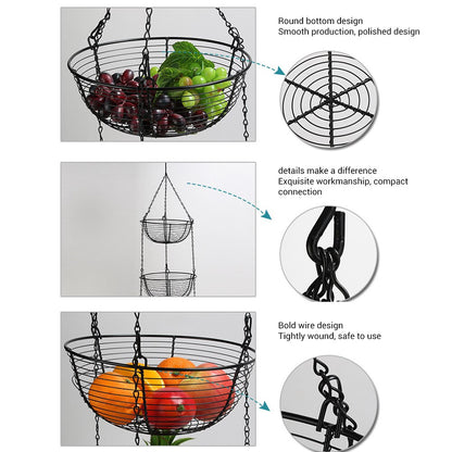 Three Tier Hanging Fruit Basket Organizer by HitMyNeed