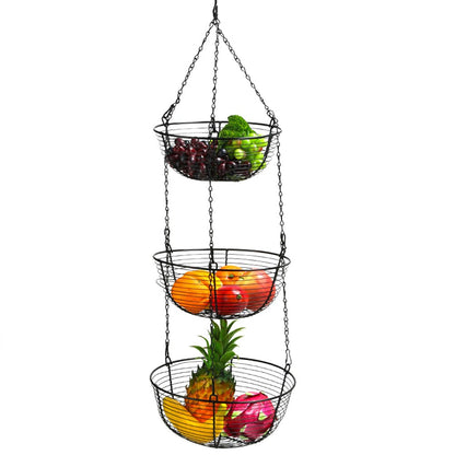 Three Tier Hanging Fruit Basket Organizer by HitMyNeed