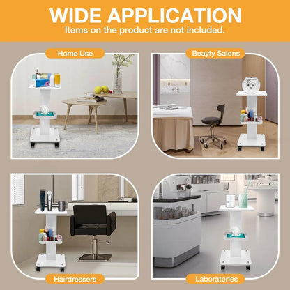 Three Tier Rolling Trolley Cart with Locking Wheels by HitMyNeed