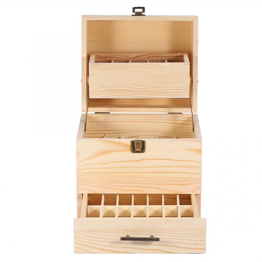 Three-Tier Wooden Essential Oil Storage Case by HitMyNeed