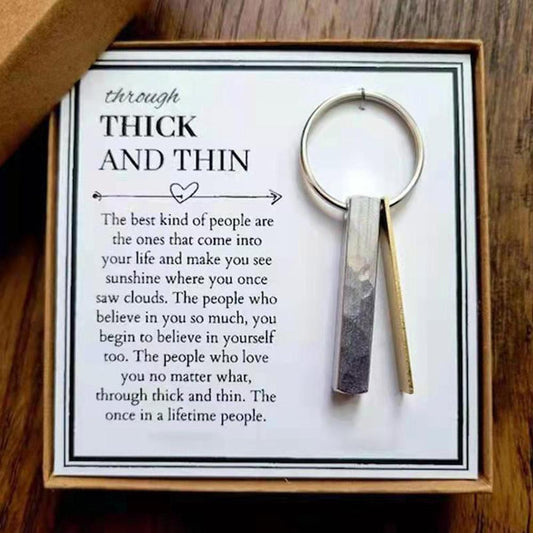 Through Thick and Thin Engraved Keychain Gift by HitMyNeed